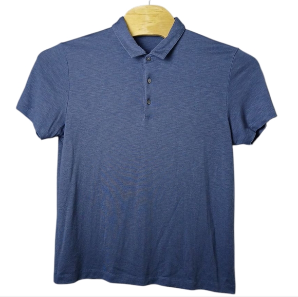 Theory Polo Shirt Size XL Blue Preppy Casual Golf Short Sleeve - Picture 2 of 6